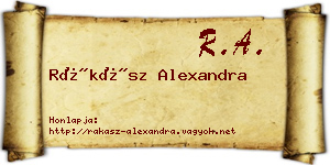 Rákász Alexandra névjegykártya