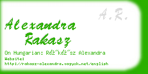 alexandra rakasz business card